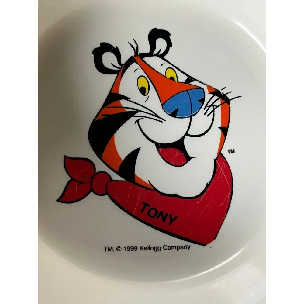 TONY‎ THE TIGER Kellogg’s Frosted Flakes Cereal Bowl vintage 1999